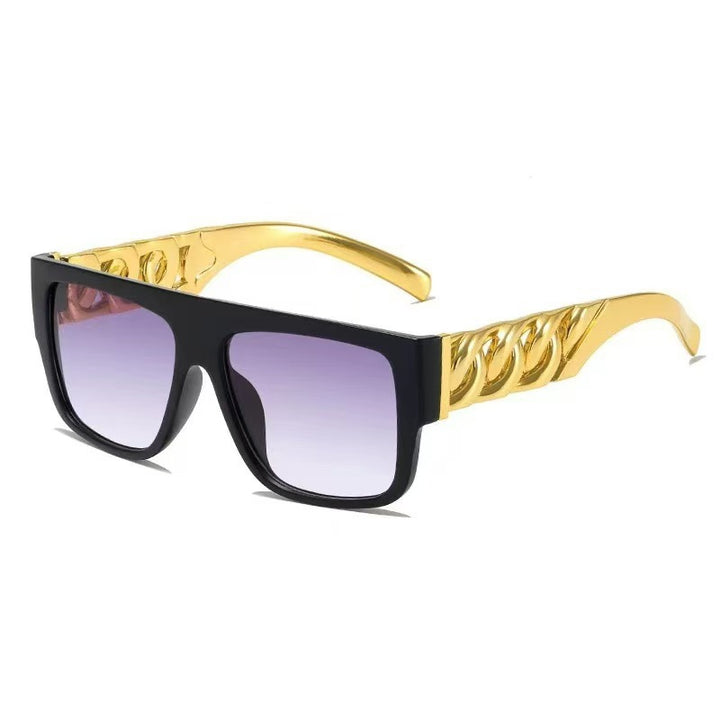 Stylish Shield Sunglasses with Hole Design Bowlift