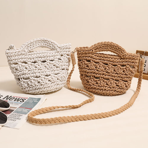 Handcrafted macrame shoulder bag with unique design Bowlift
