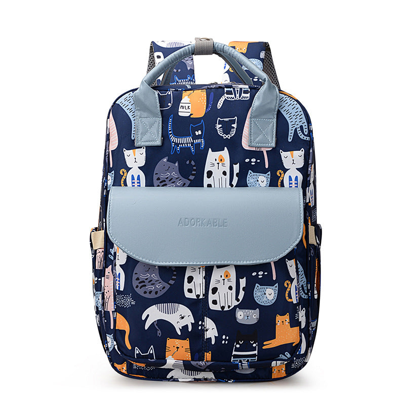 Cat Print Backpack Bowlift