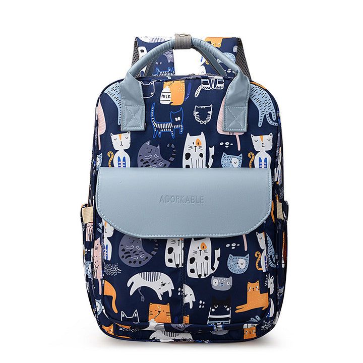 Cat Print Backpack Bowlift