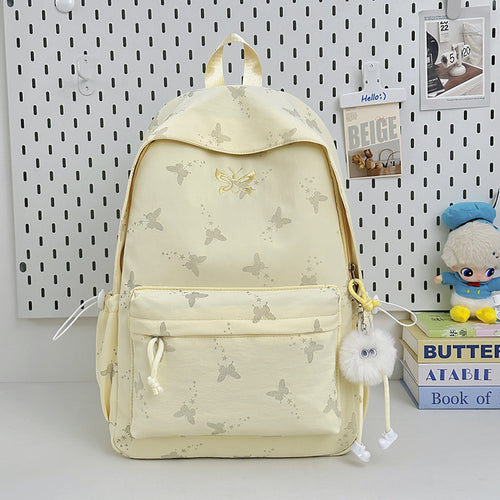 Charming Butterfly Print School Backpack