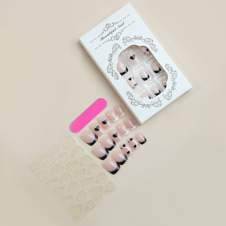 Creative Nail Art Set with Cute Heart Design Bowlift
