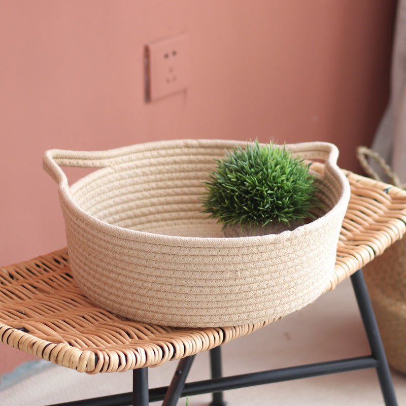 Decorated basket with practical handles Bowlift