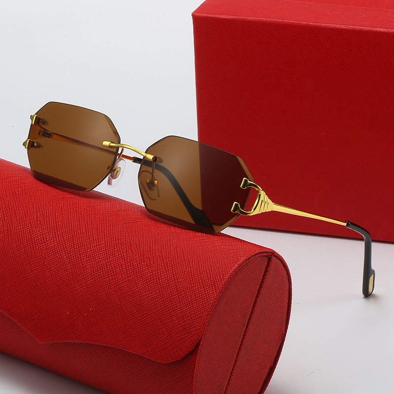 Ladies modern octagon sunglasses with stylish metal frame and polarized lenses Bowlift