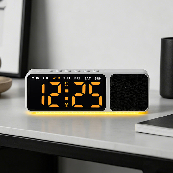Digital LED alarm clock with multicolor lighting Bowlift