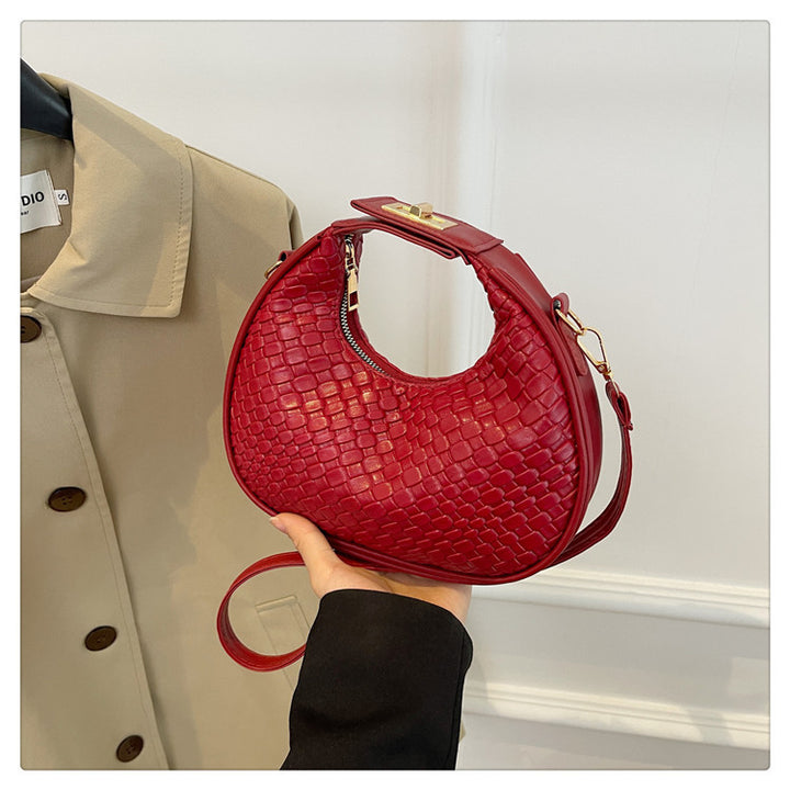 WoTextured Leather Hobo Bag Bowlift