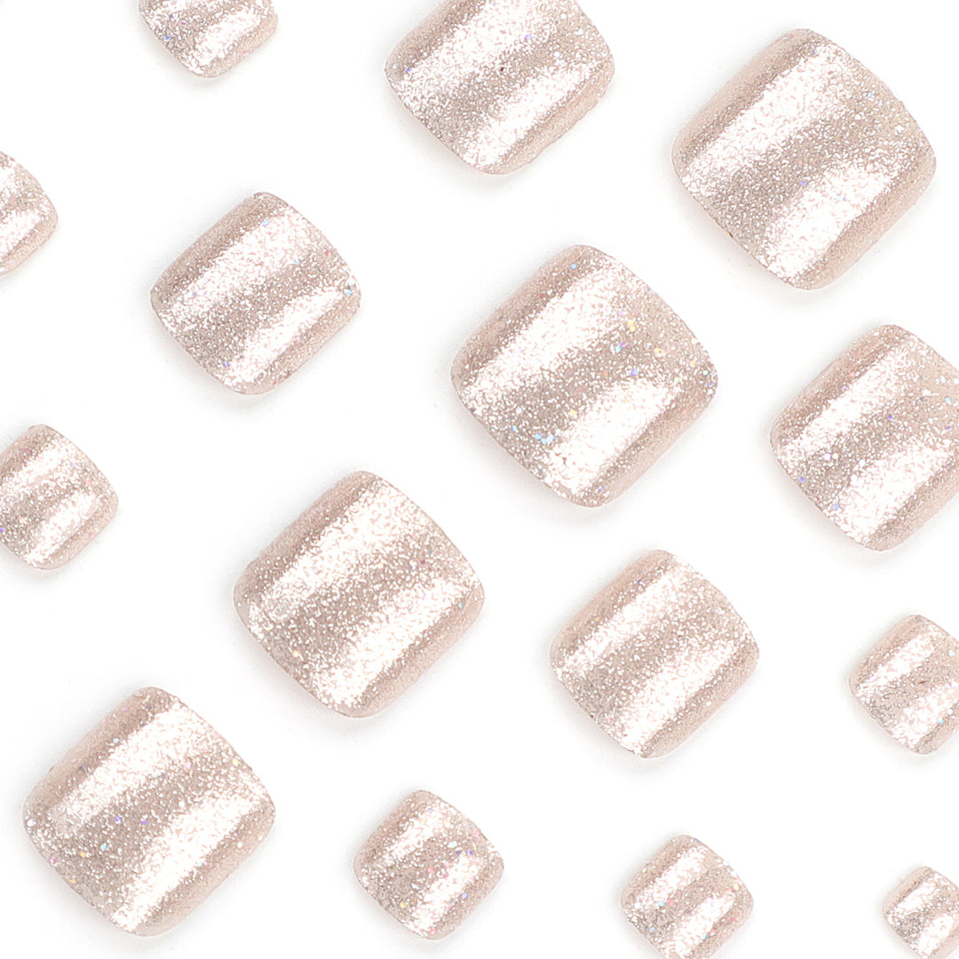 Glamorous toenail art with sparkling glitter accents Bowlift