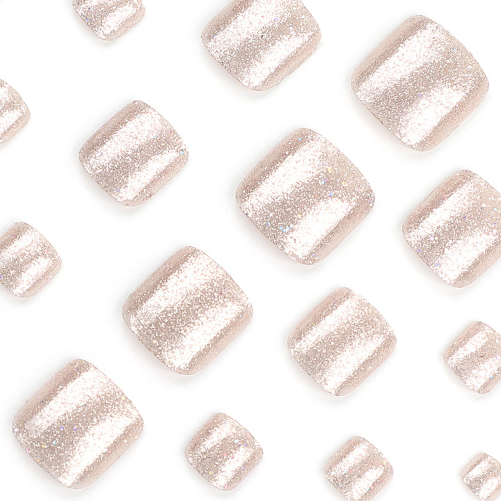 Glamorous toenail art with sparkling glitter accents Bowlift