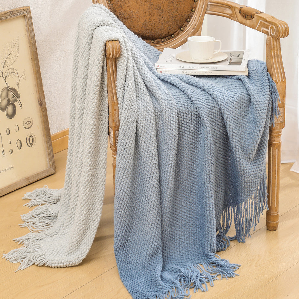 Cozy Knitted Throw Blanket