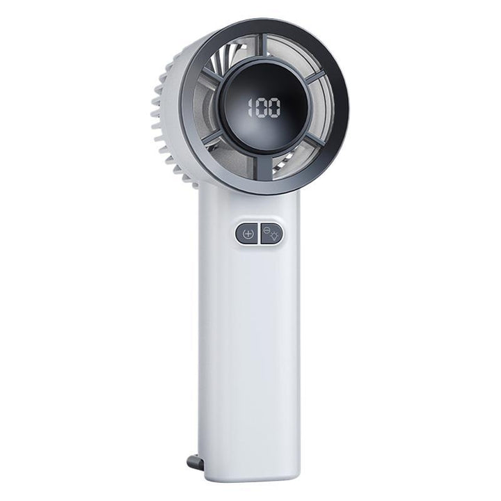 Women Portable Hand Fan with Digital Display Bowlift