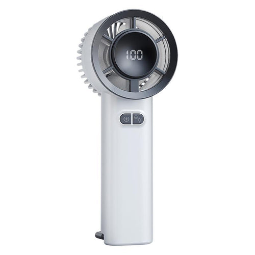 Women Portable Hand Fan with Digital Display Bowlift