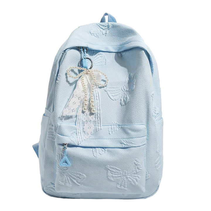 Decorative Pearl Bow Design Backpack