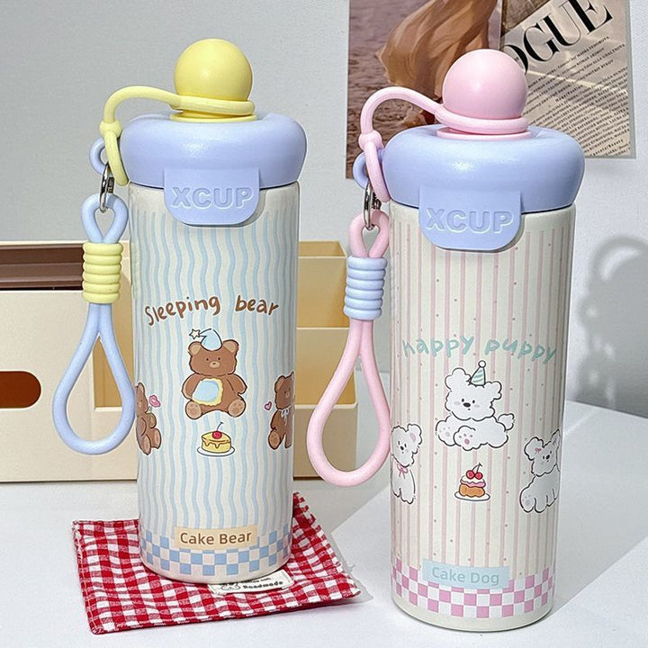 Ladies Animated Drinking Bottle with Sealing System Bowlift
