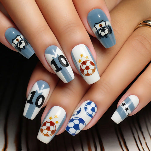 Football motif art nails Bowlift