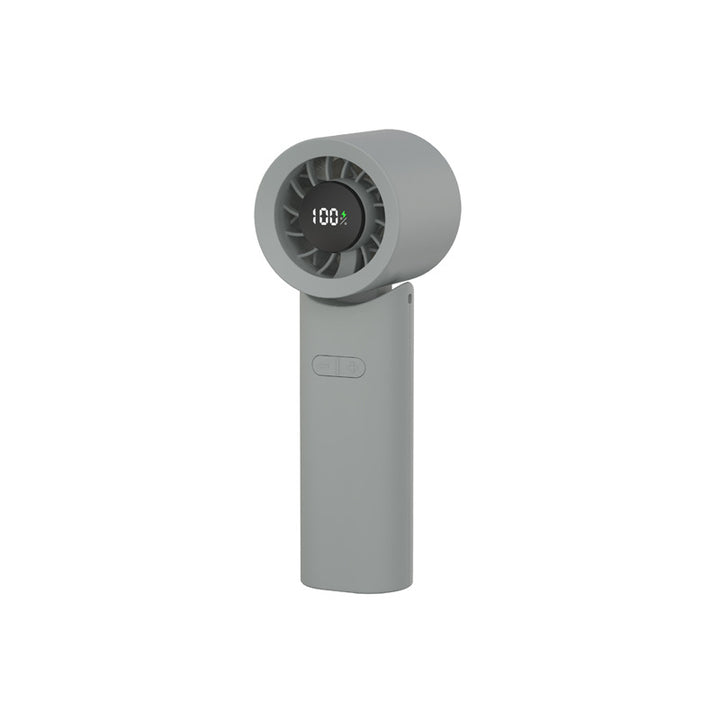 Unisex portable rechargeable hand fan with digital battery display, quiet brushless motor, and tiltable head Bowlift