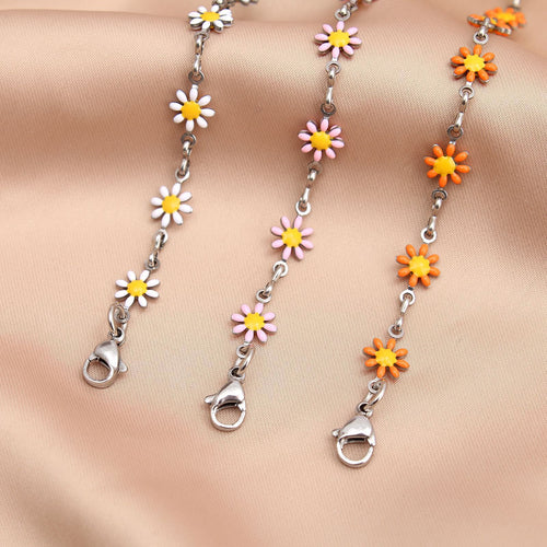 Floral Charm Chain Anklet Bowlift