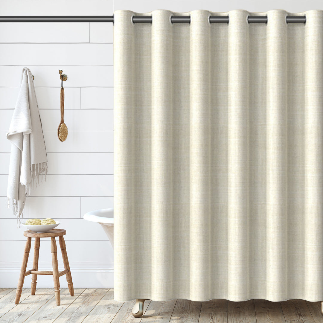 Textured Fabric Shower Curtain Bowlift 1784802089