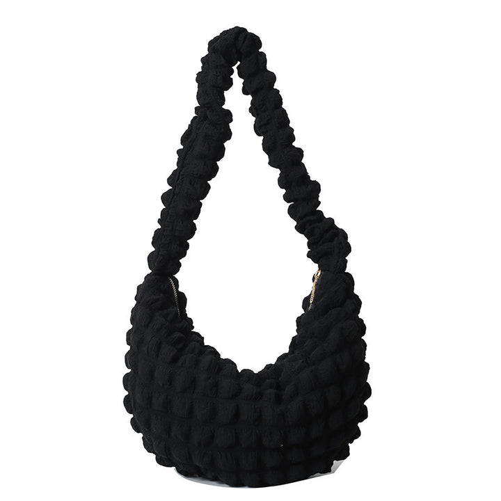 WoTextured Fabric Hobo Bag Bowlift