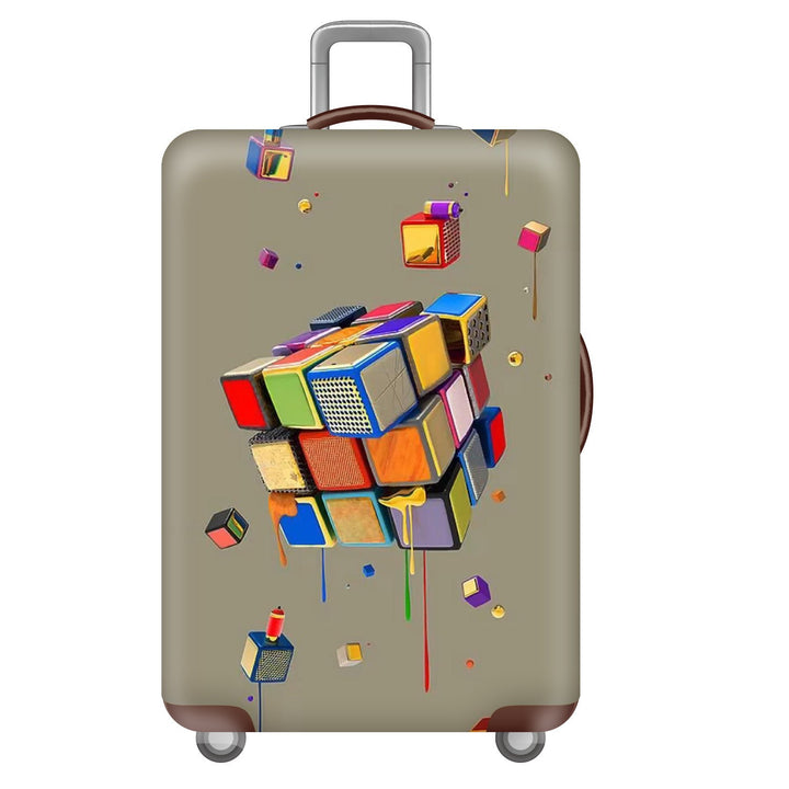 Unisex nan elastic suitcase cover with three-dimensional honeycomb pattern, shock-absorbing stretch protection cover for trolley with zipper Bowlift