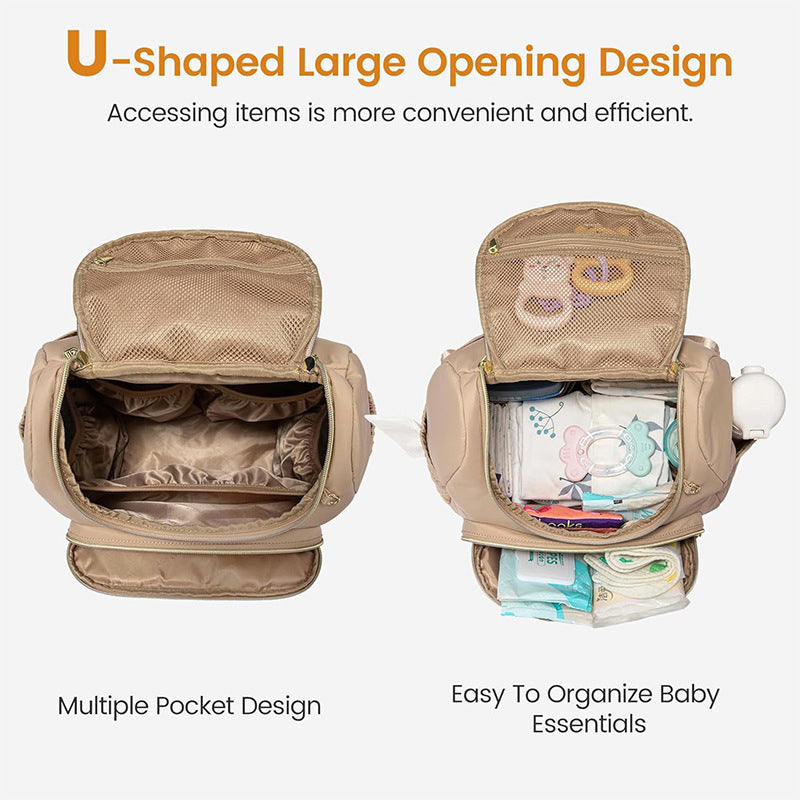 Fashionable backpack with insulating interior and multiple zipper pockets Bowlift