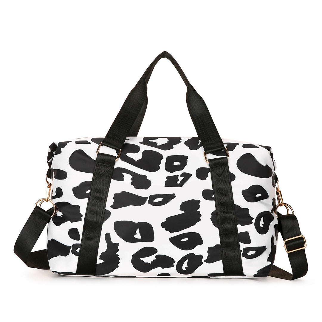 Sporty Tote Bag With Stylish Leopard Print Bowlift