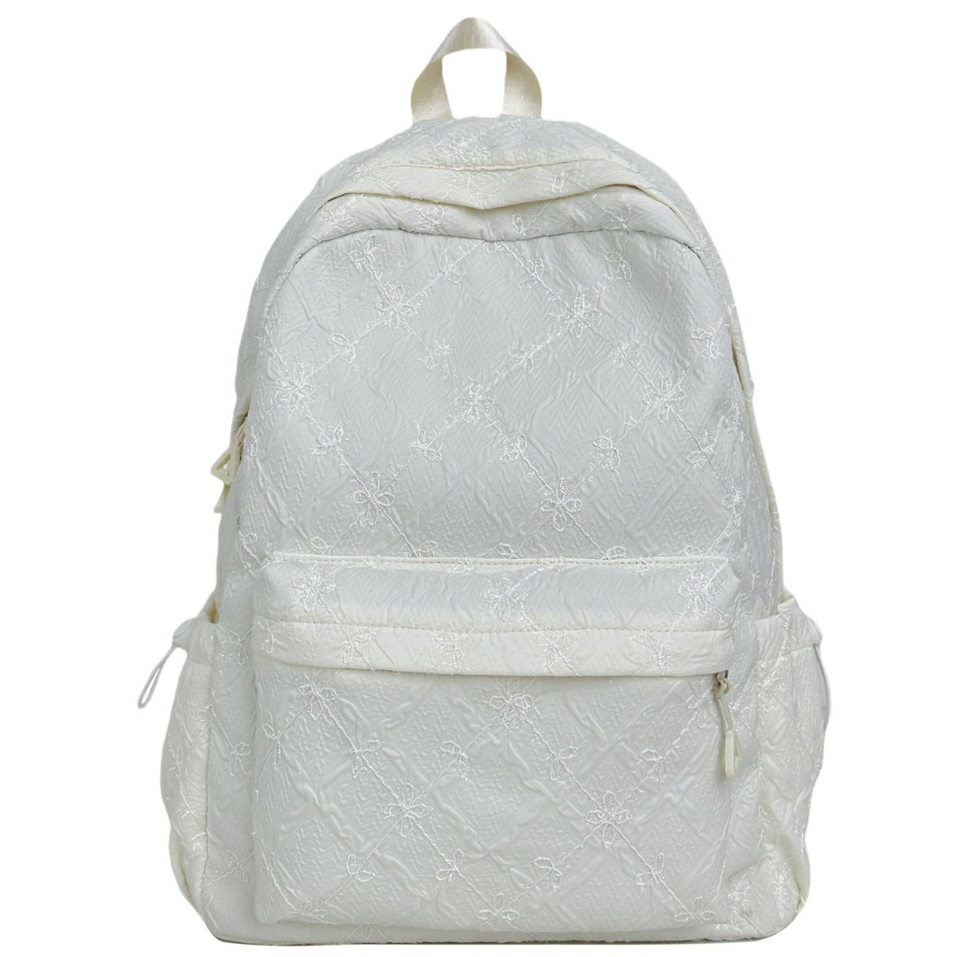 Backpack with Stylish Embossed Design and Multiple Compartments Bowlift