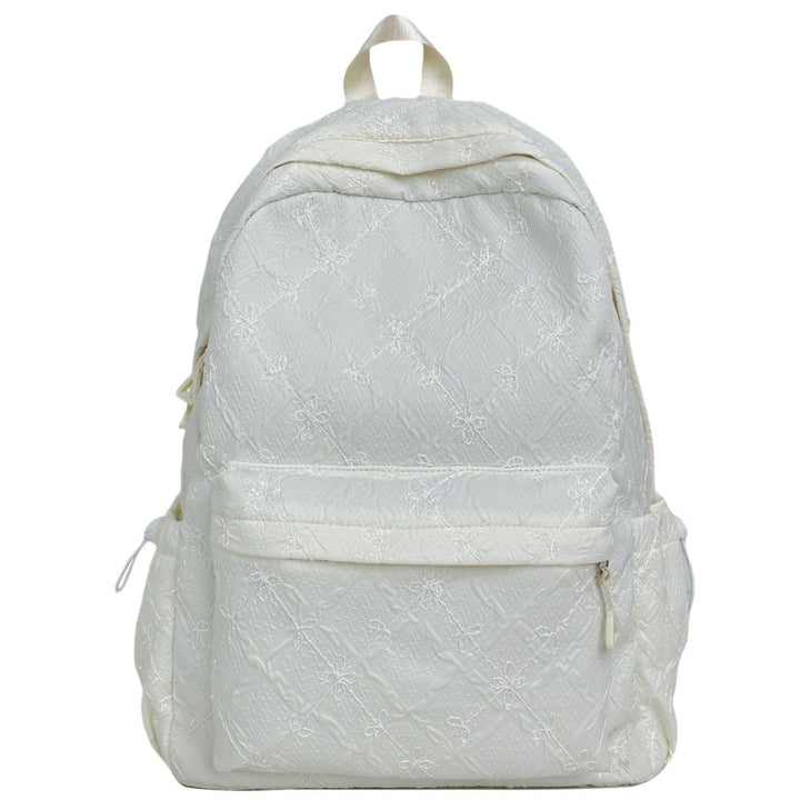 Backpack with Stylish Embossed Design and Multiple Compartments Bowlift