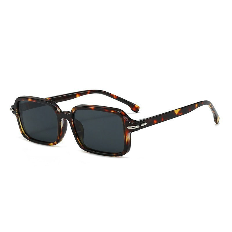 Women's fashionable square sunglasses with stylish plastic frame and blue lenses Bowlift