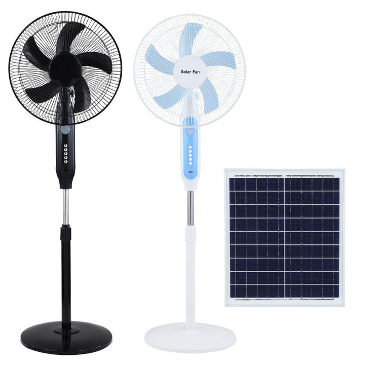 Unisex Solar-Powered Stand Fan with Remote Control and Adjustable Height Bowlift