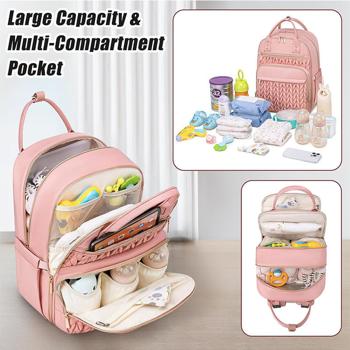 Elegant and Spacious Backpack with Textured Design Bowlift