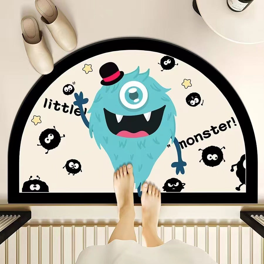 Playful Monster-Themed Bath Mat Bowlift