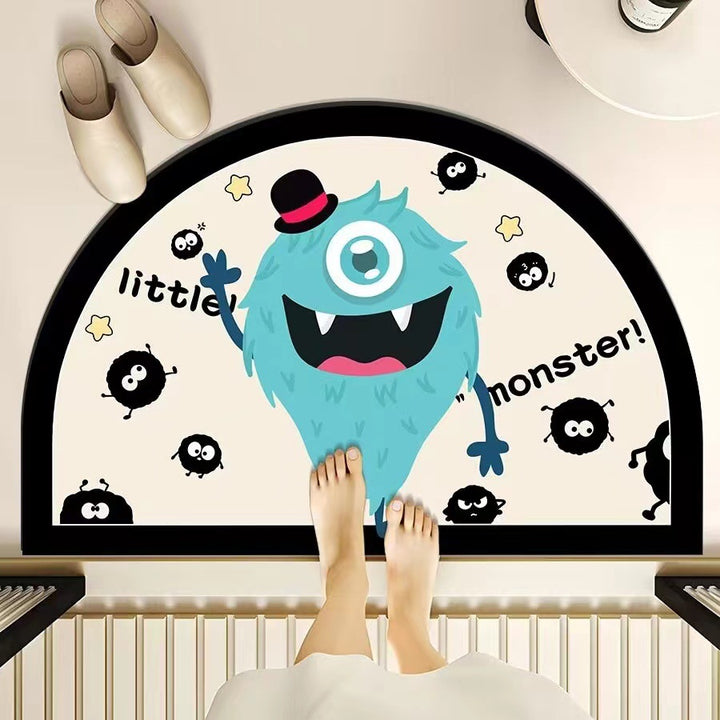 Playful Monster-Themed Bath Mat Bowlift