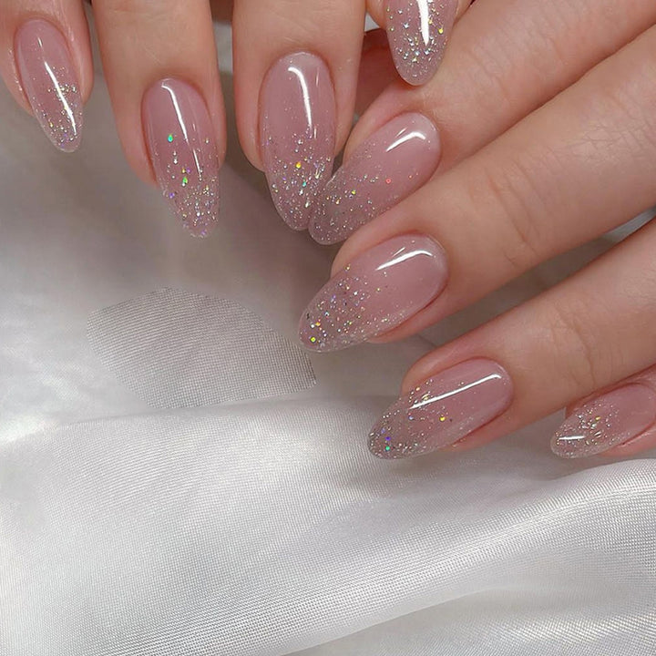 Elegant DIY Glittering Press-On Nail Set Bowlift