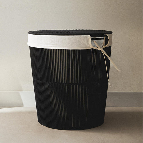 Stylish laundry basket with decorative cover Bowlift