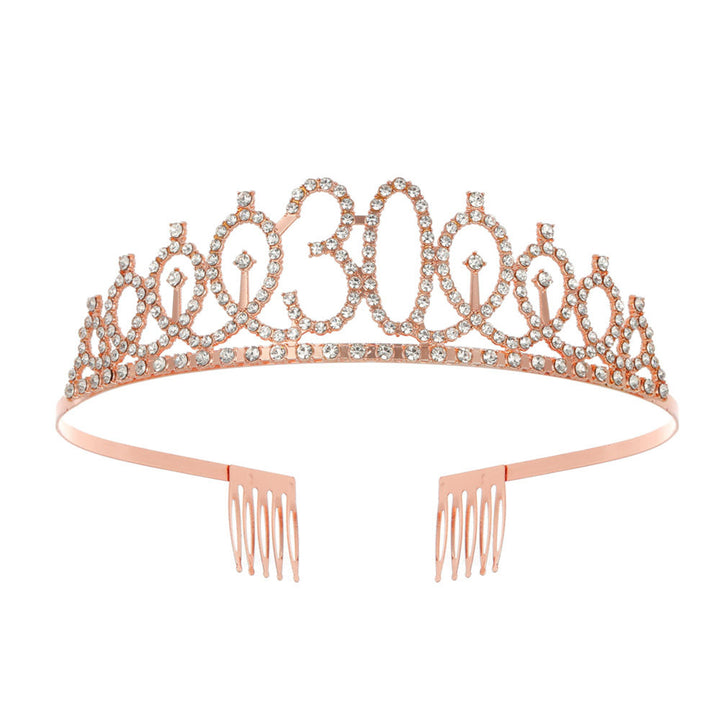 Women's Crystal-Embellished Tiara with Elegant Design Bowlift