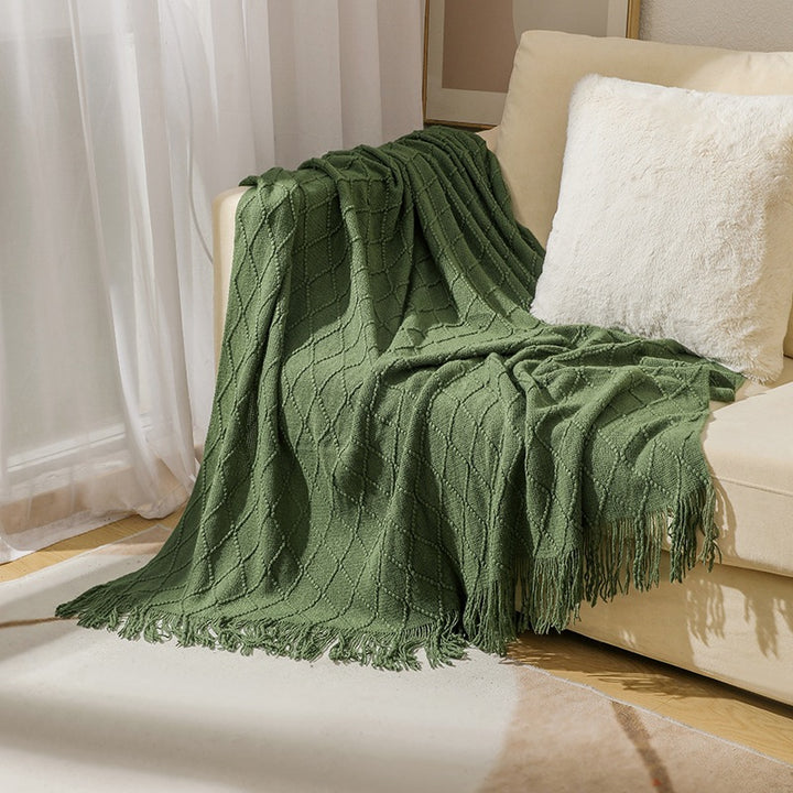 Cozy Knitted Throw Blanket