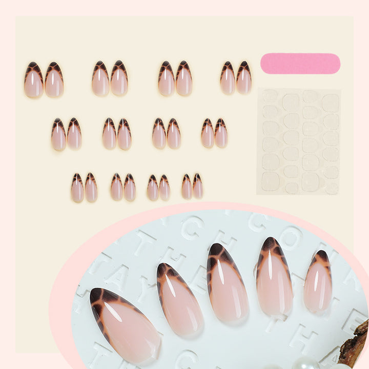 Stylish Acrylic French Tip Press-On Nail Set Bowlift