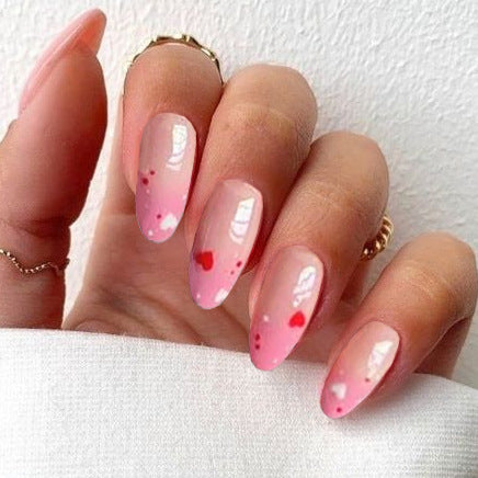 Romantic Heart Design Press-On Nails Bowlift