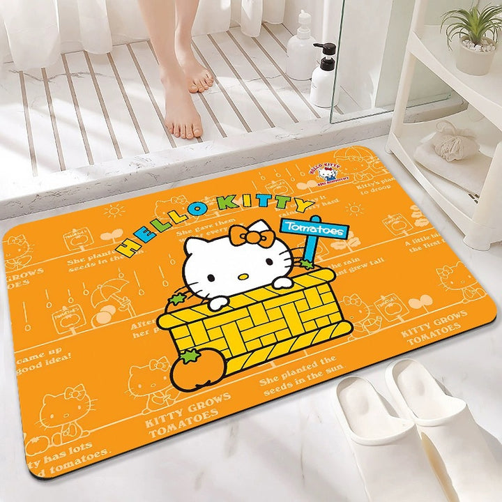 Cute Cartoon-Themed Absorbent Bath Mat
