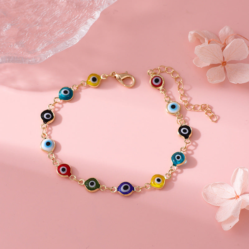 Decorative Evil Eye Charm Bracelet Bowlift