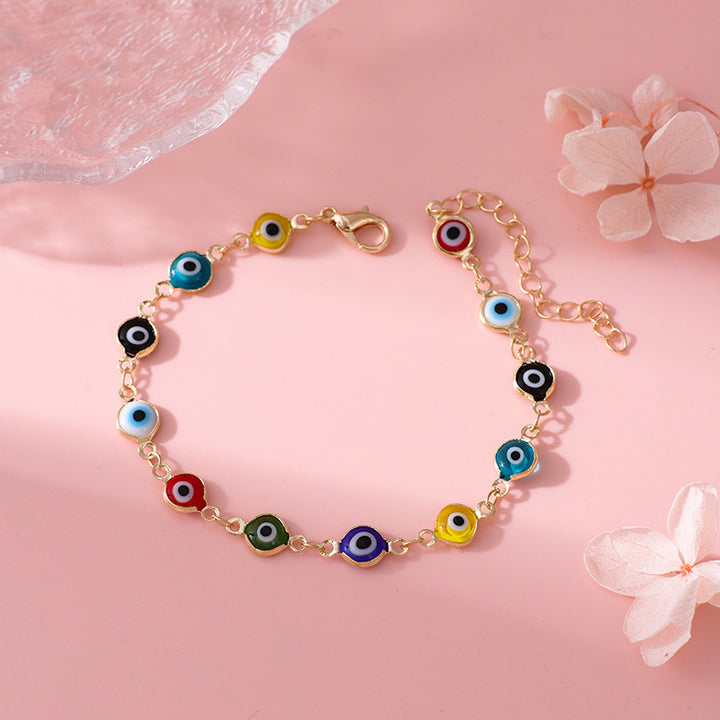 Decorative Evil Eye Charm Bracelet Bowlift