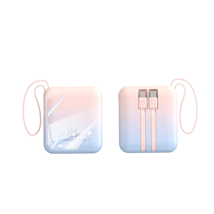 Fast charging power bank with integrated cable Bowlift