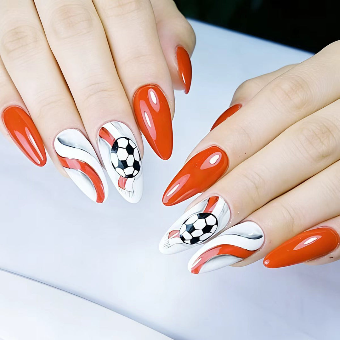Sporty Soccer-Themed Nail Art Bowlift