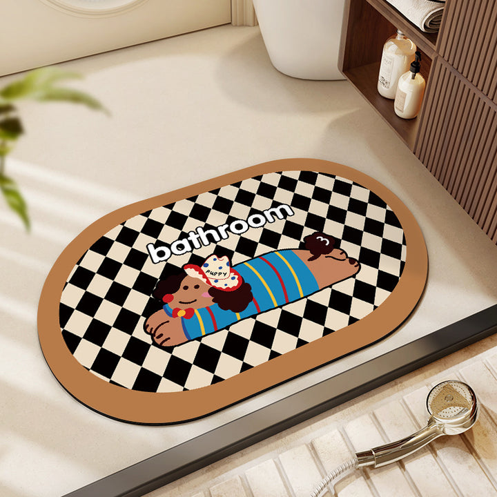 Plush Cartoon-Themed Area Mat