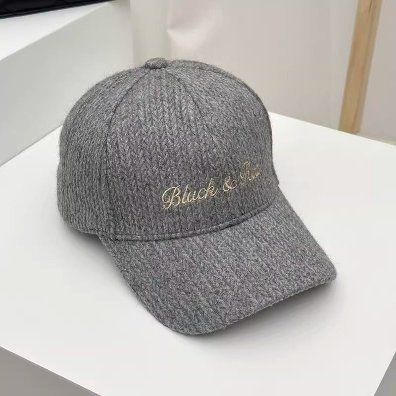 Women's Embroidered Casual Knit Baseball Cap Bowlift