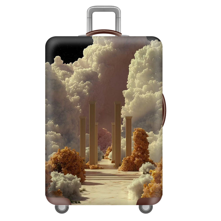 Unisex nano elastic suitcase cover with starry sky city motif, stretch protective cover for trolley luggage Bowlift