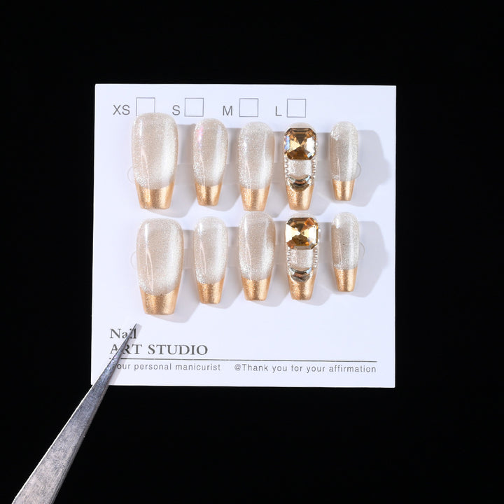 Premium Decorative Press-On Nail Set Bowlift