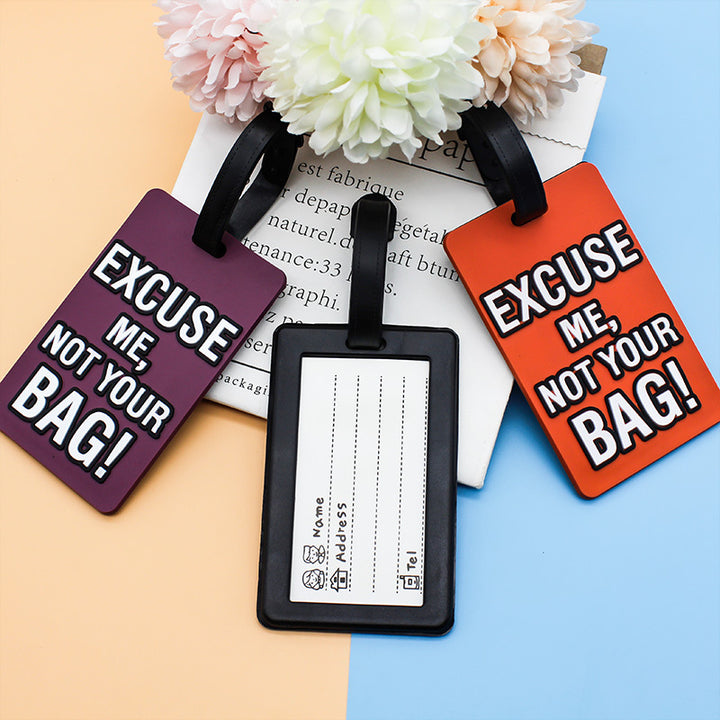 Unisex Luggage Tag with Funny Saying Bowlift