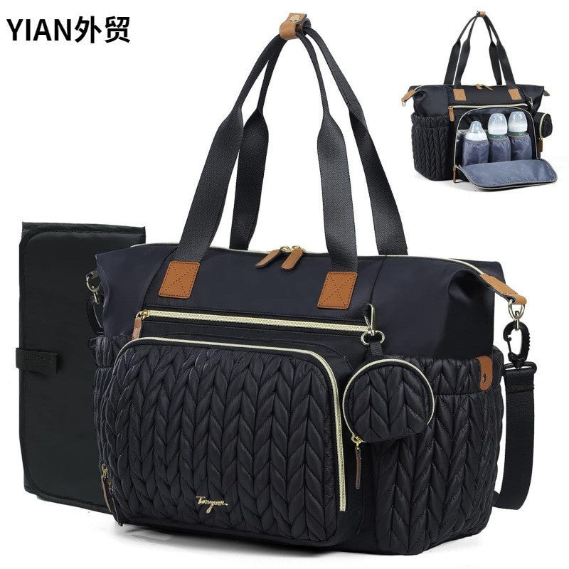 Multi-Purpose Quilted Diaper Tote Bag Bowlift
