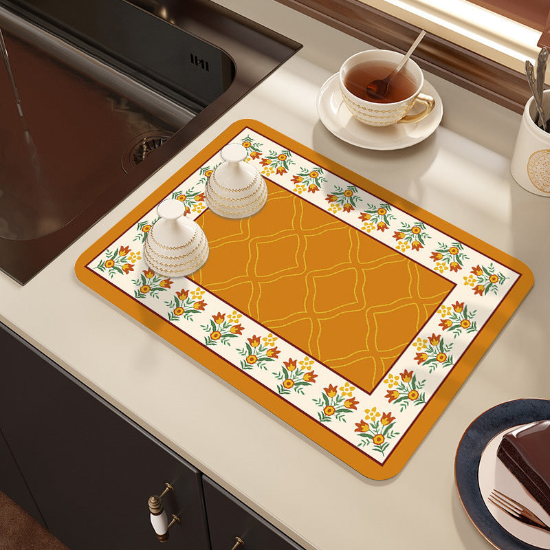 Decorative Botanical Kitchen Mat
